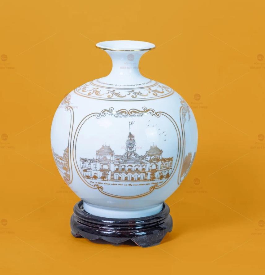 Họa tiết và ý nghĩa tích cảnh BÌNH HÚT TÀI LỘC TỨ BÌNH CỔ ĐỒ NHI